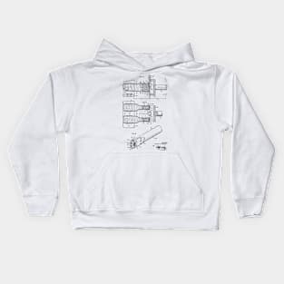 Apparatus for Applying a Getter Material Vintage Patent Drawing Kids Hoodie